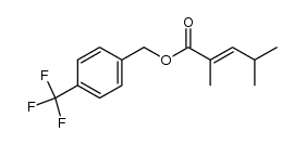 dimethyl-2,4 pentene-2 oate de p-(trifluoromethyl)benzyle Structure