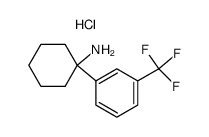 1-(3-Trifluoromethyl-phenyl)-cyclohexylamine; hydrochloride结构式
