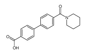 4-[4-(piperidine-1-carbonyl)phenyl]benzoic acid Structure