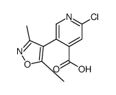 2-chloro-5-(3,5-dimethyl-1,2-oxazol-4-yl)pyridine-4-carboxylic acid Structure