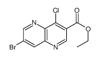 ethyl 7-bromo-4-chloro-1,5-naphthyridine-3-carboxylate结构式