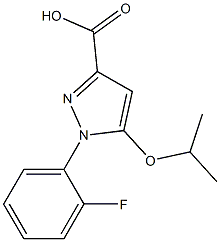 1-(2-fluoro-phenyl)-5-isopropoxy-1H-pyrazole-3-carboxylic acid结构式