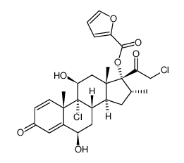 6β-羟基莫米松糠酸酯结构式