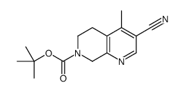 tert-butyl 3-cyano-4-methyl-6,8-dihydro-5H-1,7-naphthyridine-7-carboxylate Structure