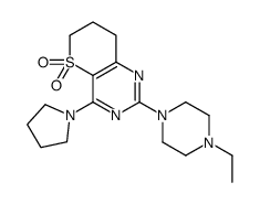 2-(4-ethylpiperazin-1-yl)-4-pyrrolidin-1-yl-7,8-dihydro-6H-thiopyrano[3,2-d]pyrimidine 5,5-dioxide Structure