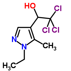 2,2,2-Trichloro-1-(1-ethyl-5-methyl-1H-pyrazol-4-yl)ethanol structure