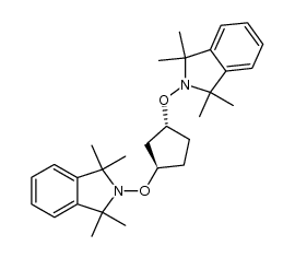 trans-1,3-bis(1',1',3',3'-tetramethyl-1',3'-dihydroisoindolin-2'-yloxyl)cyclopentane Structure