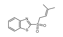 2-[(3-methylbut-2-enyl)sulfonyl]benzothiazole Structure