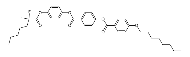 4-(2-fluoro-2-methylheptanoyloxy)phenyl 4-(4-octyloxyphenylcarbonyloxy)benzoate结构式