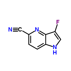 3-Fluoro-1H-pyrrolo[3,2-b]pyridine-5-carbonitrile Structure
