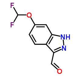 6-(Difluoromethoxy)-1H-indazole-3-carbaldehyde结构式