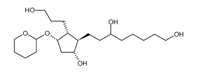 8-((1R,2R,3S,5R)-5-hydroxy-2-(3-hydroxypropyl)-3-((tetrahydro-2H-pyran-2-yl)oxy)cyclopentyl)octane-1,6-diol结构式