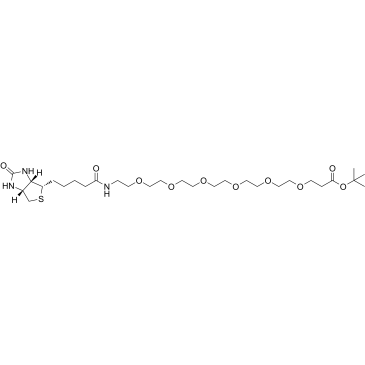 Biotin-peg6-t-butylester Structure