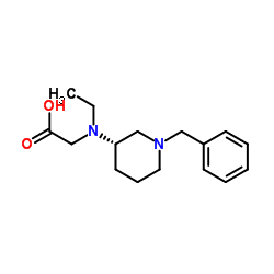 N-[(3S)-1-Benzyl-3-piperidinyl]-N-ethylglycine结构式