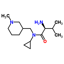 N-Cyclopropyl-N-[(1-methyl-3-piperidinyl)methyl]-L-valinamide结构式