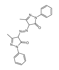 4,4'-Azobis(3-methyl-1-phenyl-2-pyrazolin-5-one)结构式