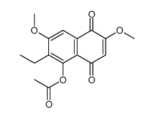 2-ethyl-3,6-dimethoxy-5,8-dioxo-5,8-dihydronaphthalen-1-yl acetate Structure