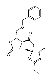 (R)-2-(2-((2S,3S)-2-((benzyloxy)methyl)-5-oxotetrahydrofuran-3-yl)-2-oxoethyl)-5-ethyl-2-methylfuran-3(2H)-one结构式