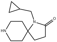 1-(Cyclopropylmethyl)-1,8-diazaspiro[4.5]decan-2-one结构式