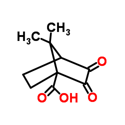 7,7-Dimethyl-2,3-dioxobicyclo[2.2.1]heptane-1-carboxylic acid结构式