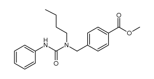 methyl 4-((1-butyl-3-phenylureido)methyl)benzoate Structure