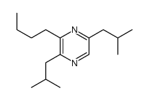 3-butyl-2,5-bis(2-methylpropyl)pyrazine结构式