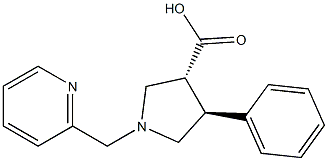 Trans-4-Phenyl-1-(Pyridin-2-Ylmethyl)Pyrrolidine-3-Carboxylic Acid结构式