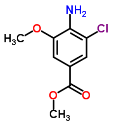 Methyl 4-amino-3-chloro-5-methoxybenzoate结构式