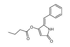 butyric acid 2(Z)-benzylidene-2,5-dihydro-5-oxo-1H-pyrrol-3-yl ester结构式