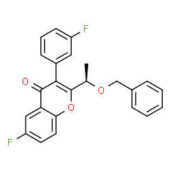 (R)-2-(1-(benzyloxy)ethyl)-6-fluoro-3-(3-fluorophenyl)-4H-chromen-4-one Structure