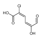 (2Z,4Z)-2-chloro-5-hydroxy-6-oxohexa-2,4-dienoic acid Structure