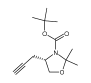 (4S)-2,2-dimethyl-4-prop-2'-ynyl-oxazolidine-3-carboxylic acid tert-butyl ester Structure