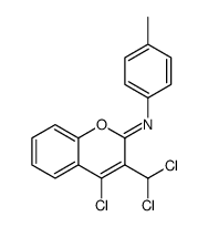 4-chloro-3-dichloromethyl-2-N-(p-tolyl)imino-2H-1-benzopyran结构式