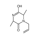 2,5-Piperazinedione,3,6-dimethyl-1-(2-propenyl)-,(3S-trans)-(9CI)结构式