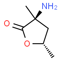 2(3H)-Furanone,3-aminodihydro-3,5-dimethyl-,(3S-trans)-(9CI) structure