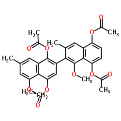 1',5-Dimethoxy-3',7-dimethyl-2,2'-binaphthalene-1,4,5',8'-tetrayl tetraacetate Structure