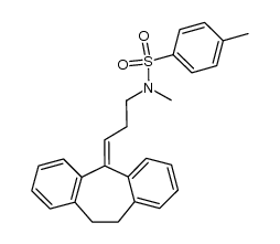 5-[3-(N-Methyl-p-toluolsulfonamido)-propyliden]-10,11-dihydro-dibenzo[a,d]cyclohepten结构式