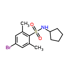 4-Bromo-N-cyclopentyl-2,6-dimethylbenzenesulfonamide Structure