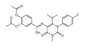 Benzamide,3,4-bis(acetyloxy)-N-[6-(dimethylamino)-1-(4-fluorophenyl)-1,2,3,4-tetrahydro-3-methyl-2,4-dioxo-5-pyrimidinyl]- structure