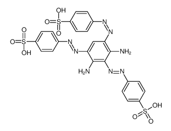 4-[[2,4-diamino-3,5-bis[(4-sulfophenyl)diazenyl]phenyl]diazenyl]benzenesulfonic acid结构式