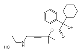 Benzeneacetic acid, alpha-cyclohexyl-alpha-hydroxy-, 4-(ethylamino)-1, 1-dimethyl-2-butynyl ester, hydrochloride, (R)- structure