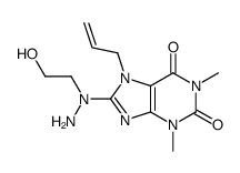 8-[amino(2-hydroxyethyl)amino]-1,3-dimethyl-7-prop-2-enylpurine-2,6-dione Structure