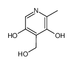 3,5-Dihydroxy-2-methyl-4-pyridinemethanol结构式