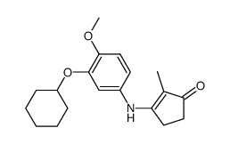 3-(3-cyclohexyloxy-4-methoxyanilino)-2-methyl-2-cyclopenten-1-one结构式