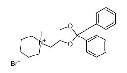1-[(2,2-diphenyl-1,3-dioxolan-4-yl)methyl]-1-methylpiperidin-1-ium,bromide结构式