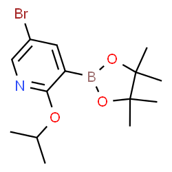 5-Bromo-2-isopropoxypyridine-3-boronic acid pinacol ester结构式