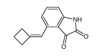 1H-Indole-2,3-dione, 4-(cyclobutylidenemethyl)- (9CI) Structure