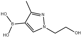 3-Methyl-1-(hydroxyethyl)pyrazole-4-boronic acid结构式