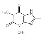 1H-Purine-2,6-dione,3,9-dihydro-8-iodo-1,3-dimethyl-结构式