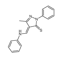 4-(anilinomethylene)-3-methyl-1-phenyl-2-pyrazoline-5-thione结构式